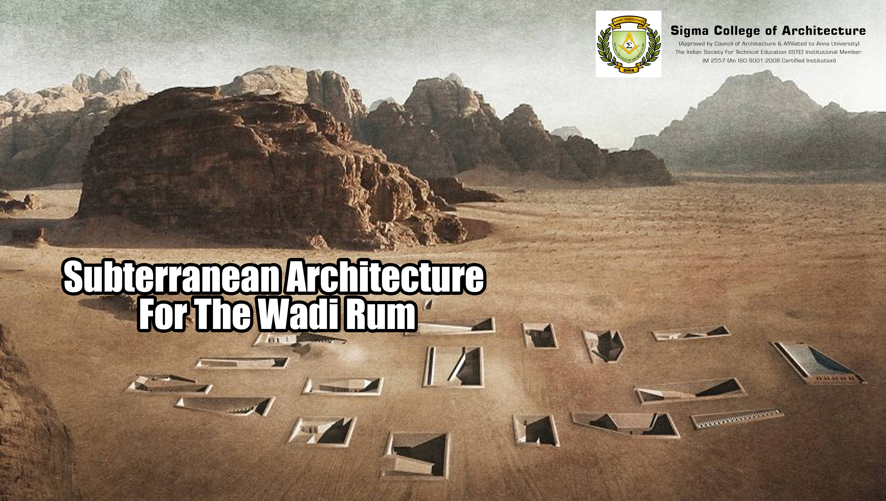Subterranean Architecture For The Wadi Rum