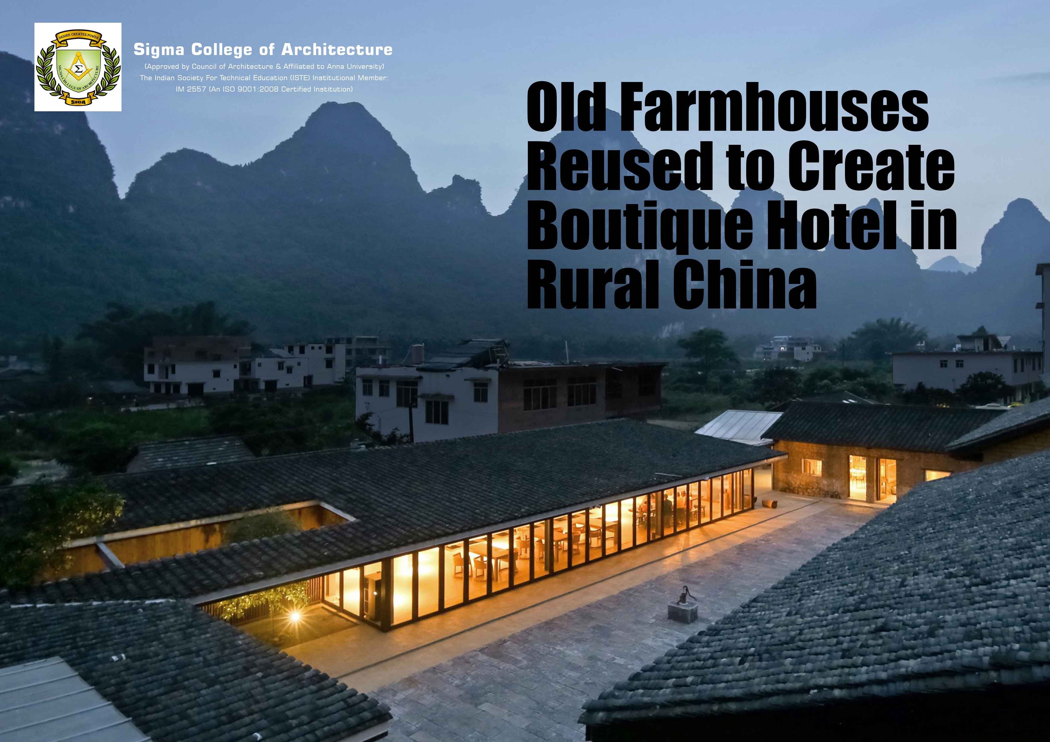 Old Farmhouses Reused to Create Boutique Hotel in Rural China