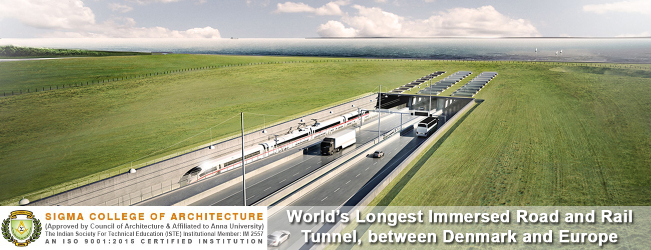World’s Longest Immersed Road and Rail Tunnel, between Denmark and Europe