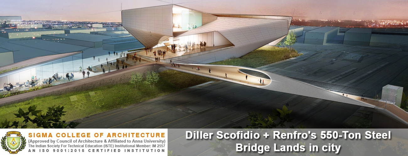 Diller Scofidio + Renfro's 550-Ton Steel Bridge Lands in city