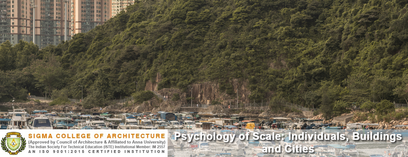 Psychology of Scale: Individuals, Buildings and Cities